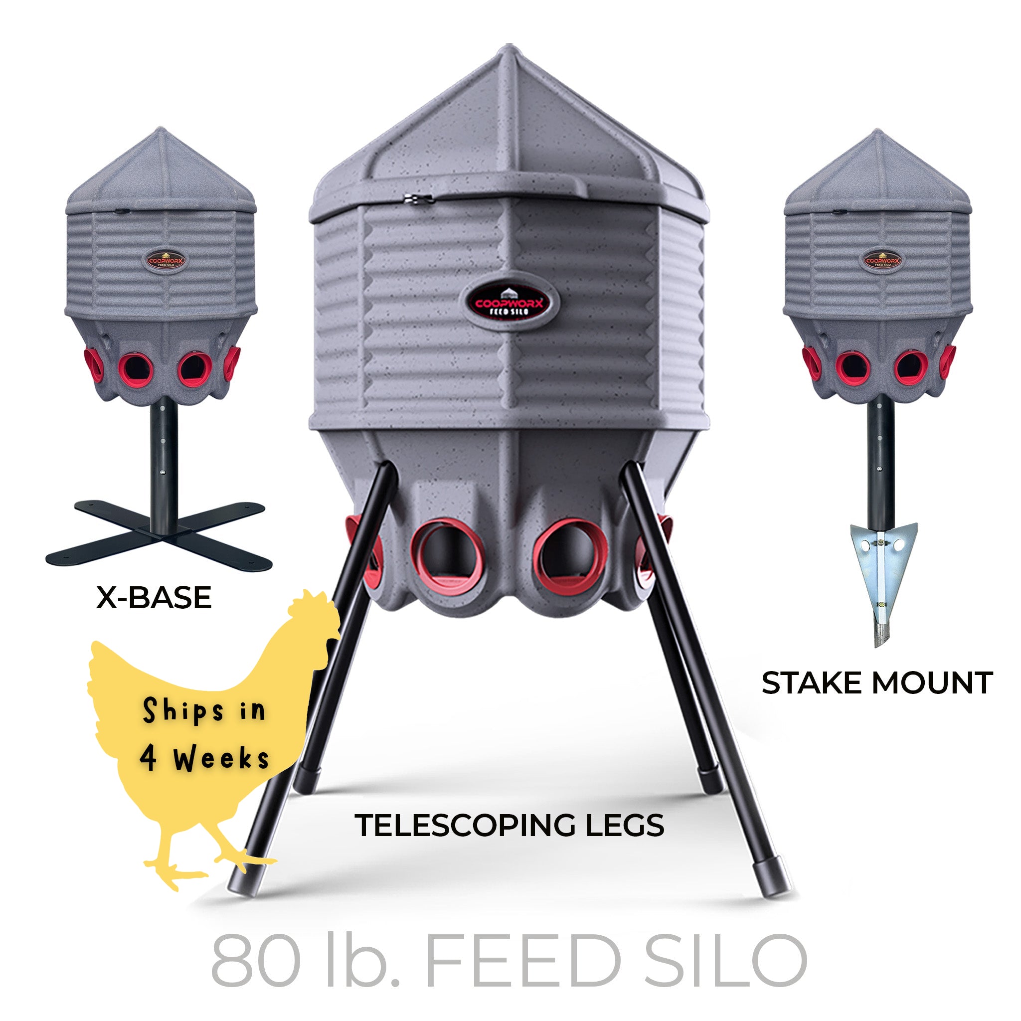 COOPWORX FEED SILO (80 lb. Capacity)