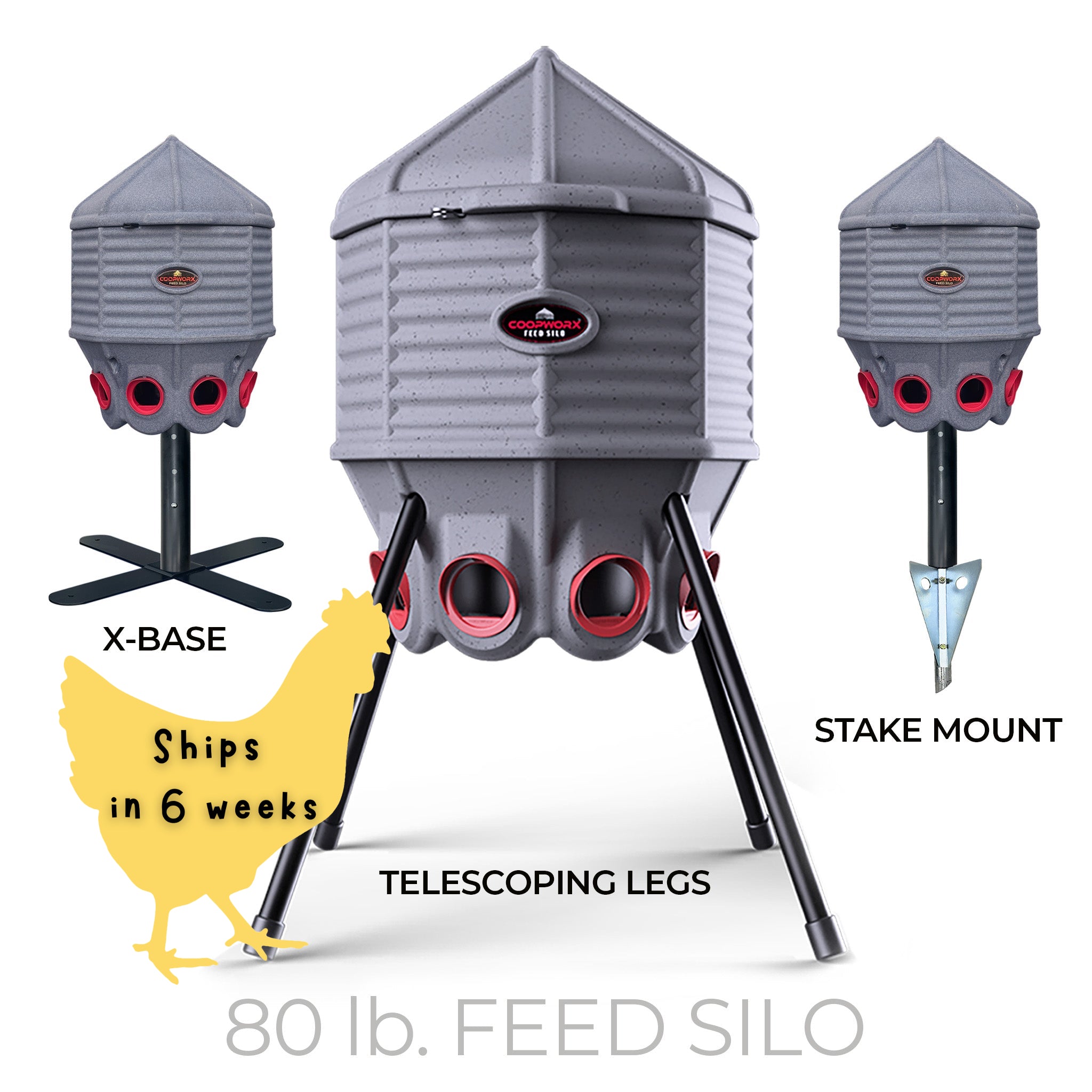 COOPWORX FEED SILO (80 lb. Capacity)