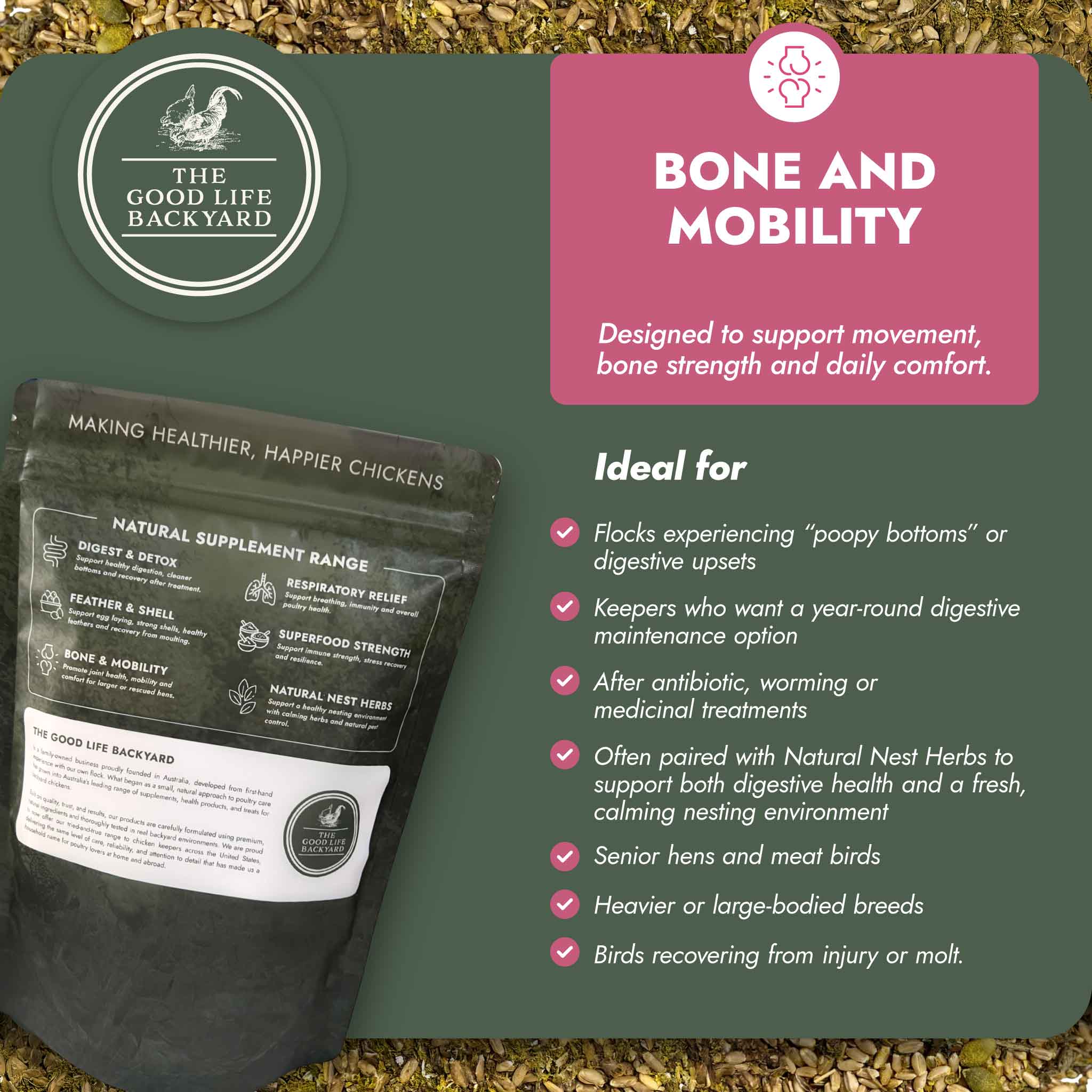 Bone and Mobility - Natural Joint & Bone Support for Chickens